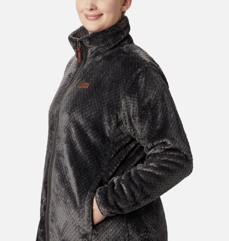 Jachete Din Lână Columbia Fireside II Plush Full Zip Dama Negrii | Plus Size RKQ0M1SZ8